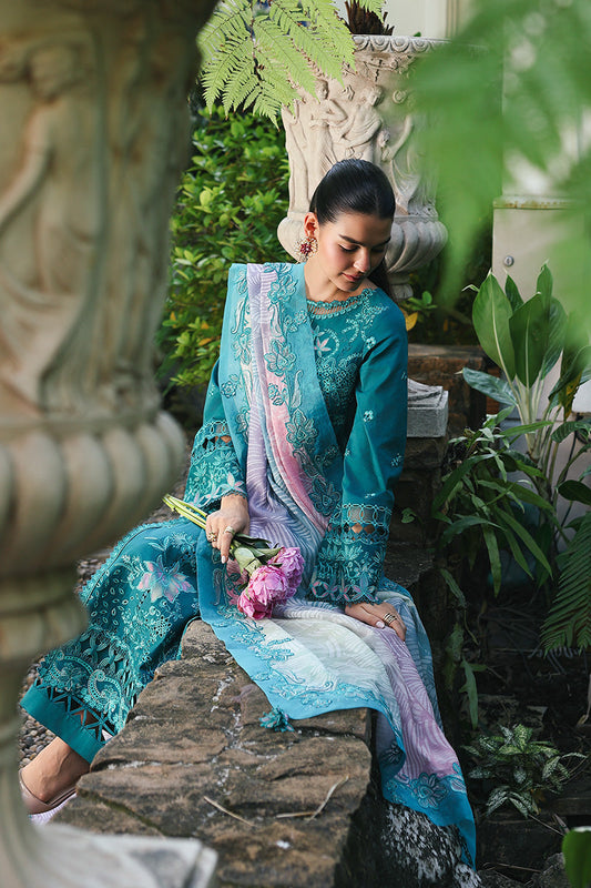 Qalamkar Qline Lawn Drop 1 =SAPPHIRE Aangan the essence of lawn & chiffon