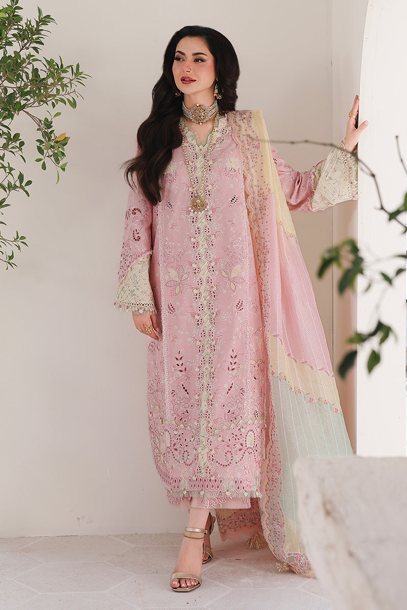 Qalamkar Sahil Luxury Lawn '26=SA-09 HANIYA Aangan.the essence of lawn & chiffon