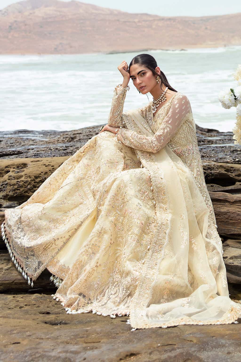 Aroohi by Afrozeh – Dastangoi Wedding Formals Aangan the essence of lawn & chiffon