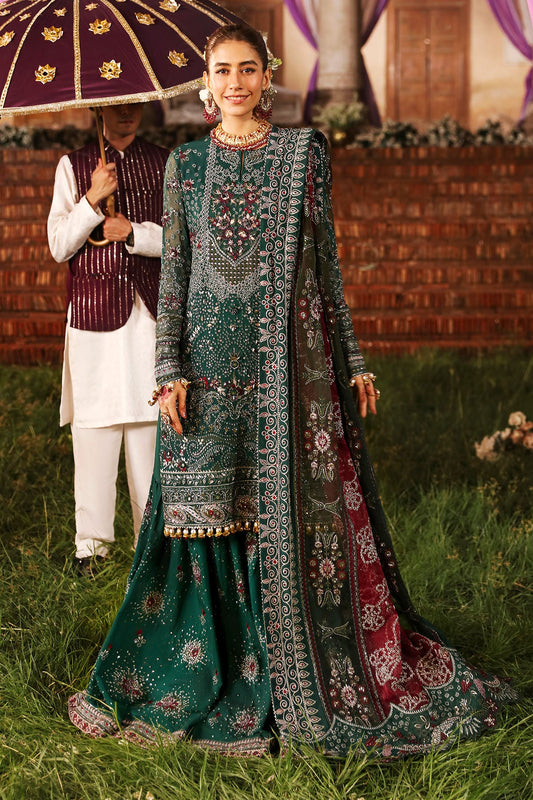 “Pakistani designer suit with organza dupatta and silk trouser”