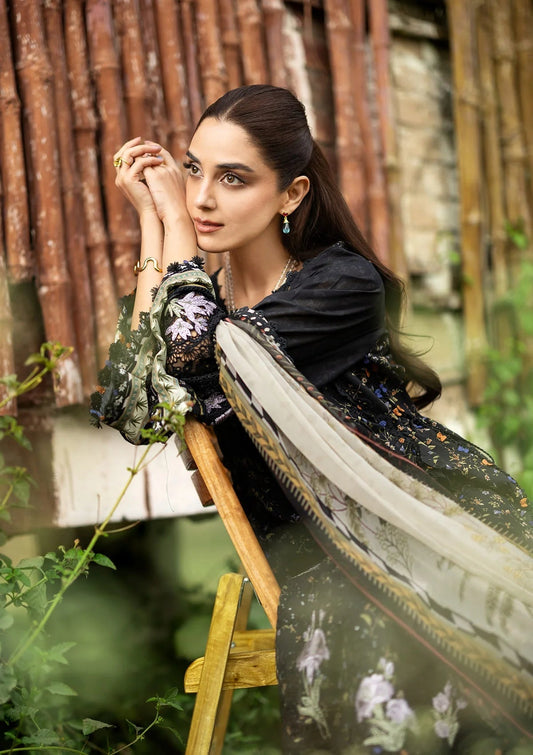 Elaf Chikankari Prints Lawn 2026=ERC--4A KOYAL Aangan the essence of lawn & chiffon