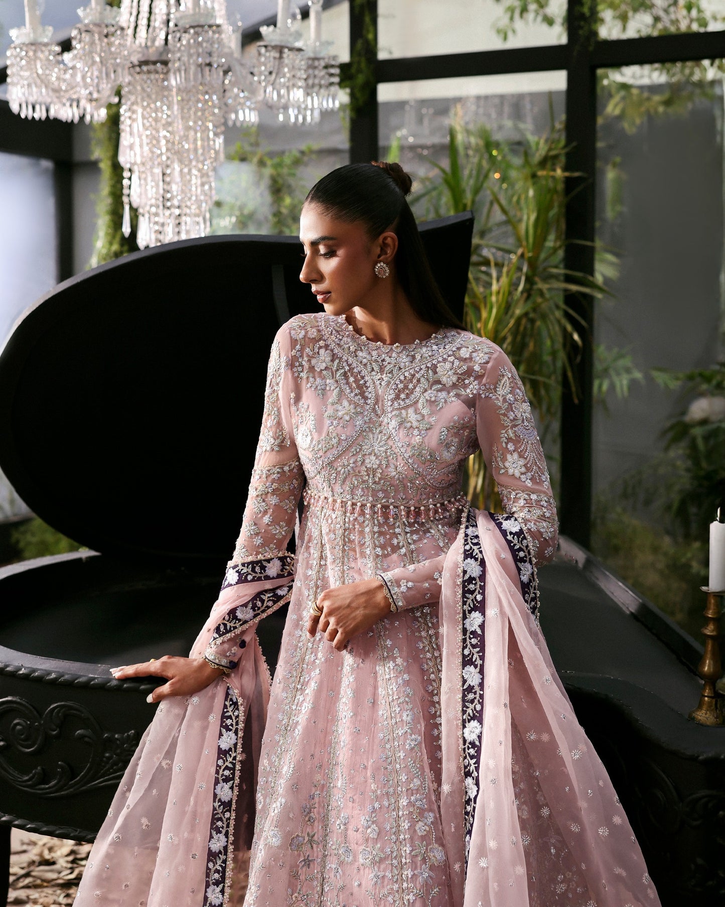 Afrozeh LaFuchsia embroidered suit,” “