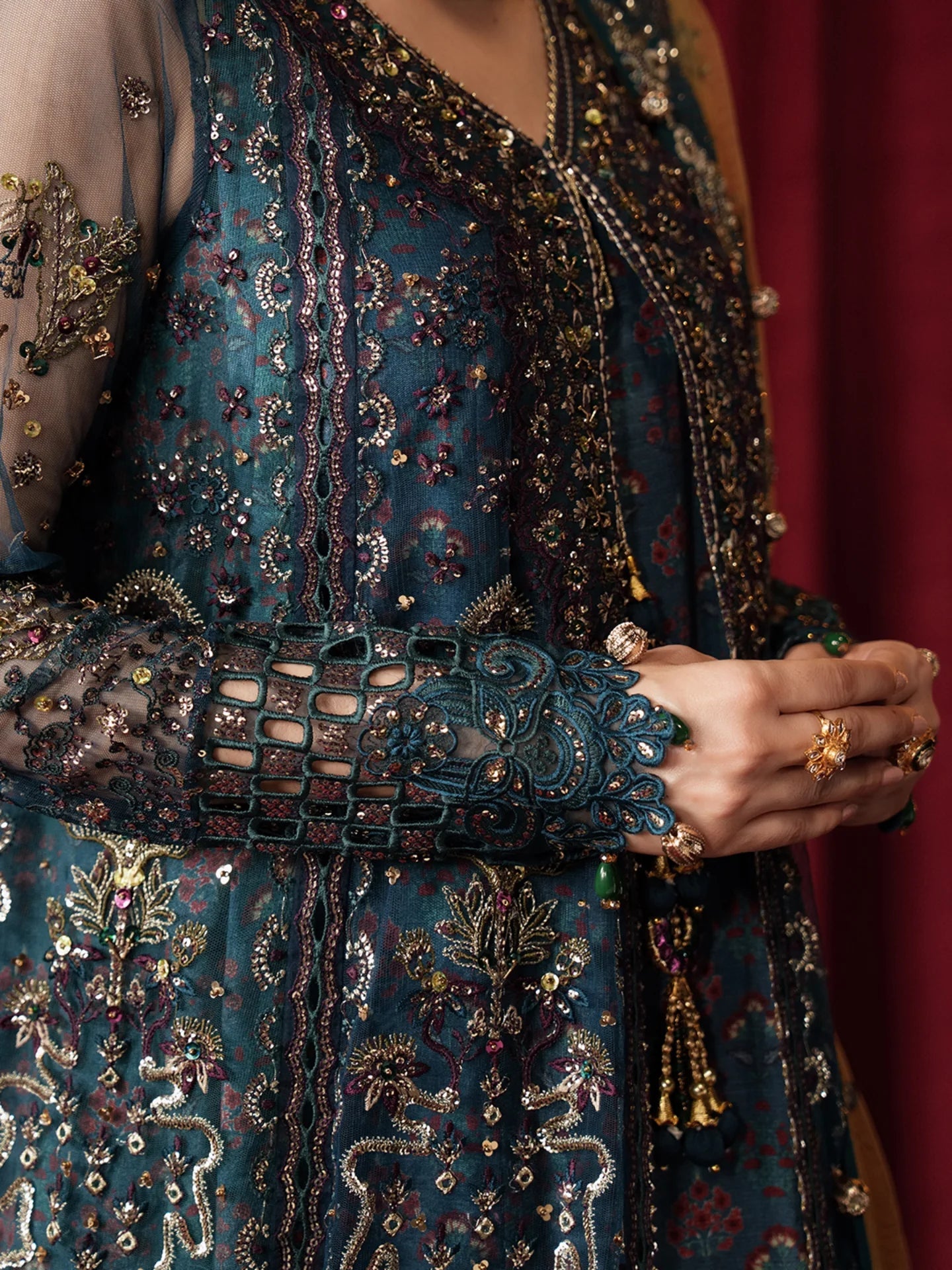 NUREH JHUMRO FESTIVE COLLECTION Aangan.the essence of lawn & chiffon