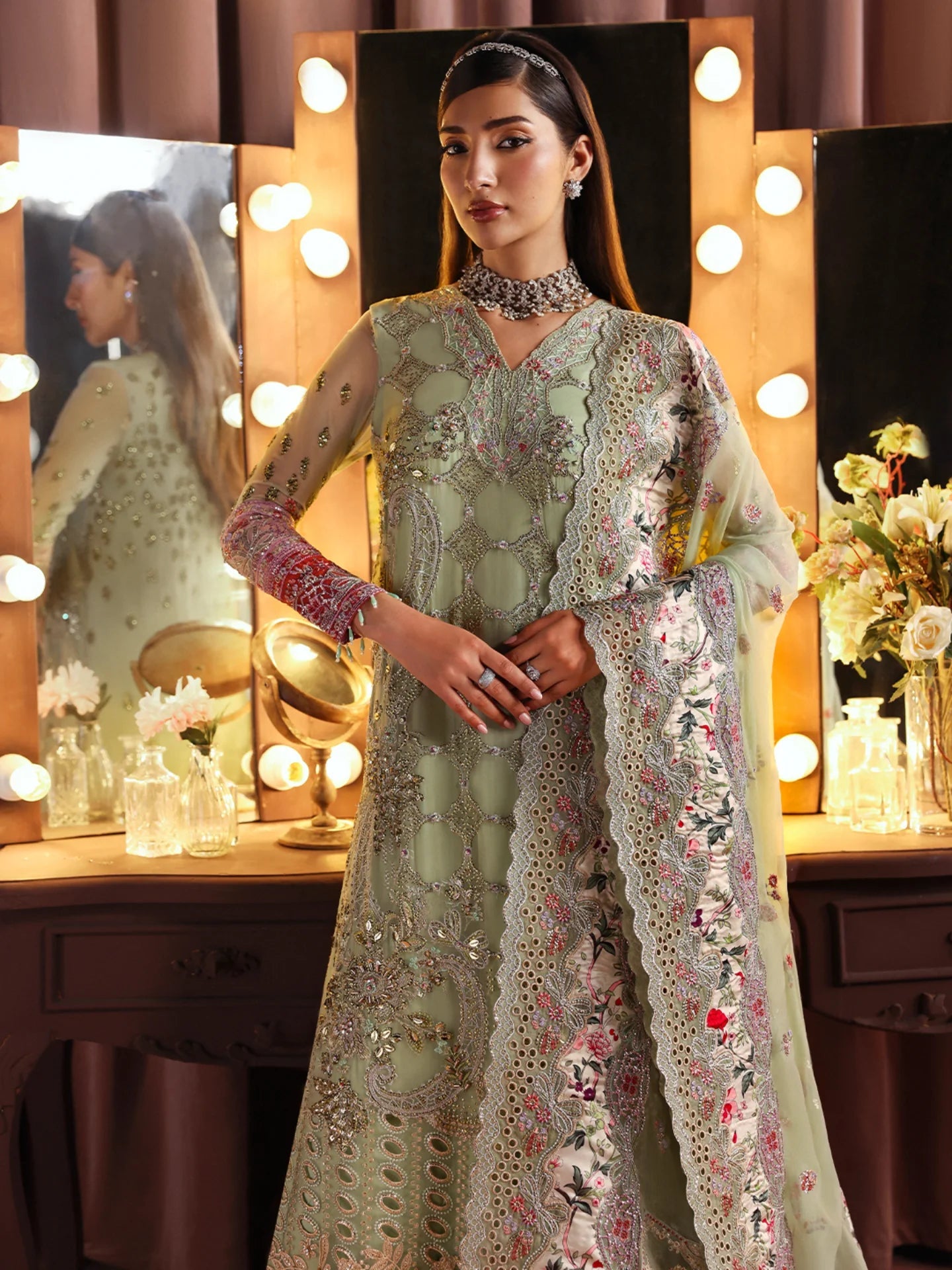NUREH JHUMRO FESTIVE COLLECTION Aangan.the essence of lawn & chiffon