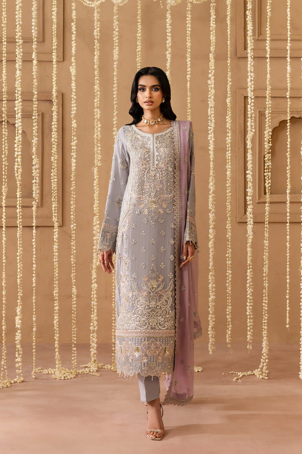 Emaan Adeel festive chiffon original Pakistani suits online
• Buy Emaan Adeel chiffon salwar kameez for weddings
• Original Pakistani designer chiffon suits by Emaan Adee