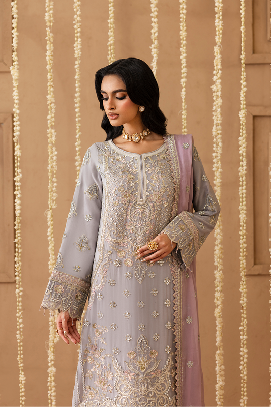 Emaan Adeel festive chiffon original Pakistani suits online
• Buy Emaan Adeel chiffon salwar kameez for weddings
• Original Pakistani designer chiffon suits by Emaan Adee