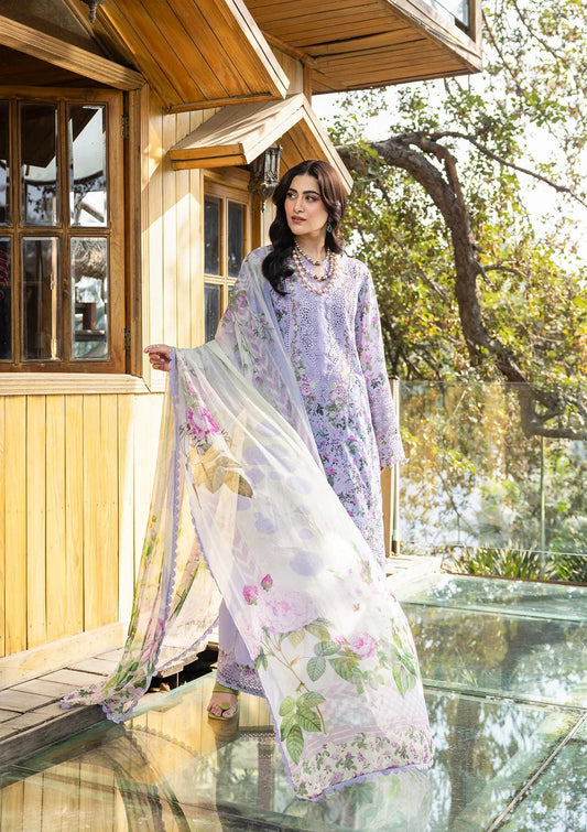 Elaf Chikankari Prints Lawn 2026=ERC-6B IRIS Aangan the essence of lawn & chiffon