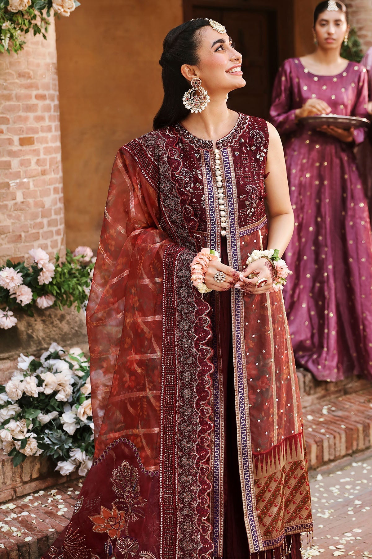 “Pakistani designer suit with zarri panels and silk trouser”