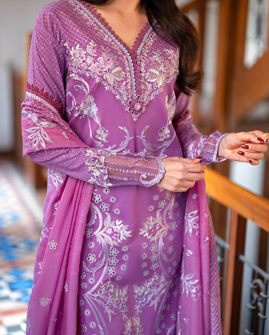 Mushq Astoria Festive Lawn '26-Arielle Aangan the essence of lawn & chiffon