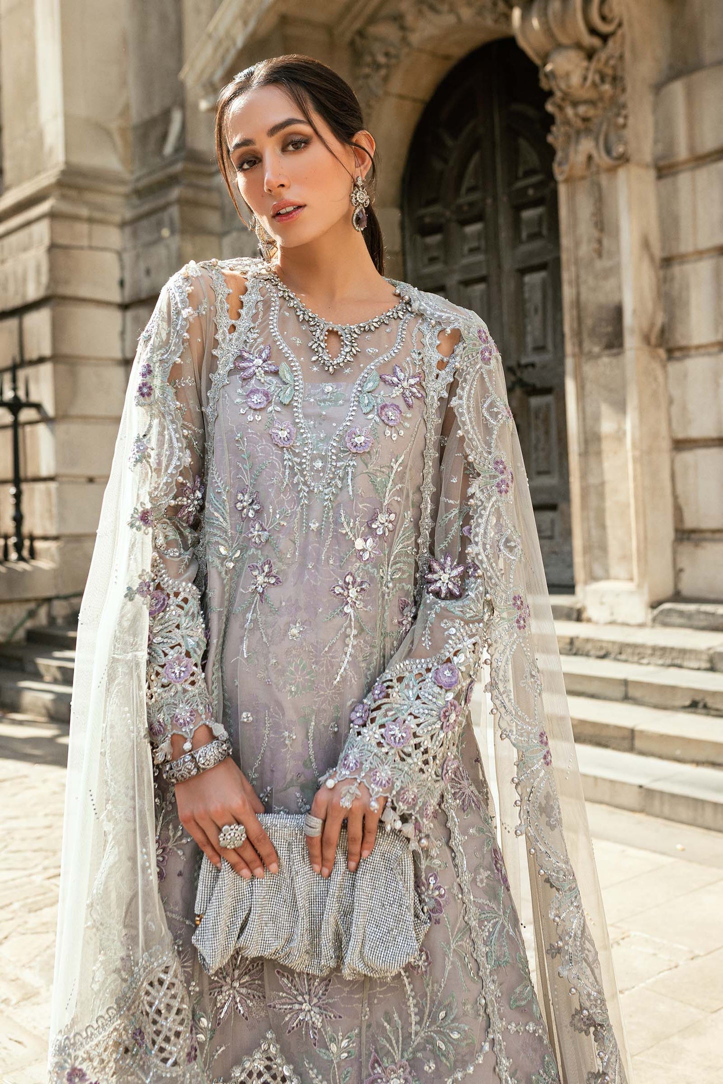Maria B Soirée chiffon suits with embroidery India delivery
• Shop Maria B Soirée collection online in India
• Pakistani party wear suits by Maria B Soirée
• Maria B Soirée unstitched festive suits India
• Luxury Pakistani suits for Indian customers by Maria B