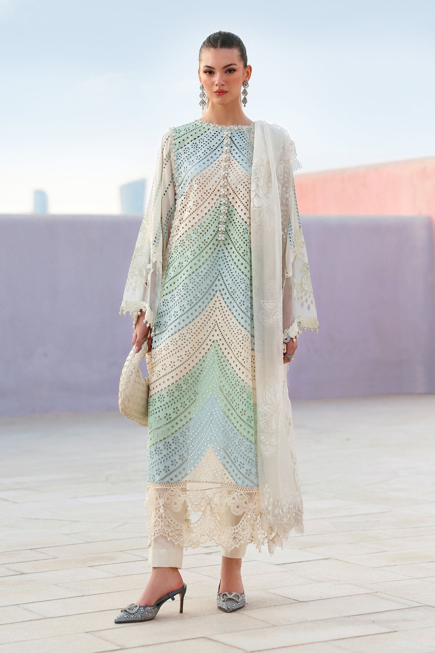 Maria B luxury Lawn 2026=12a Aangan | the Essence of Lawn & Chiffon