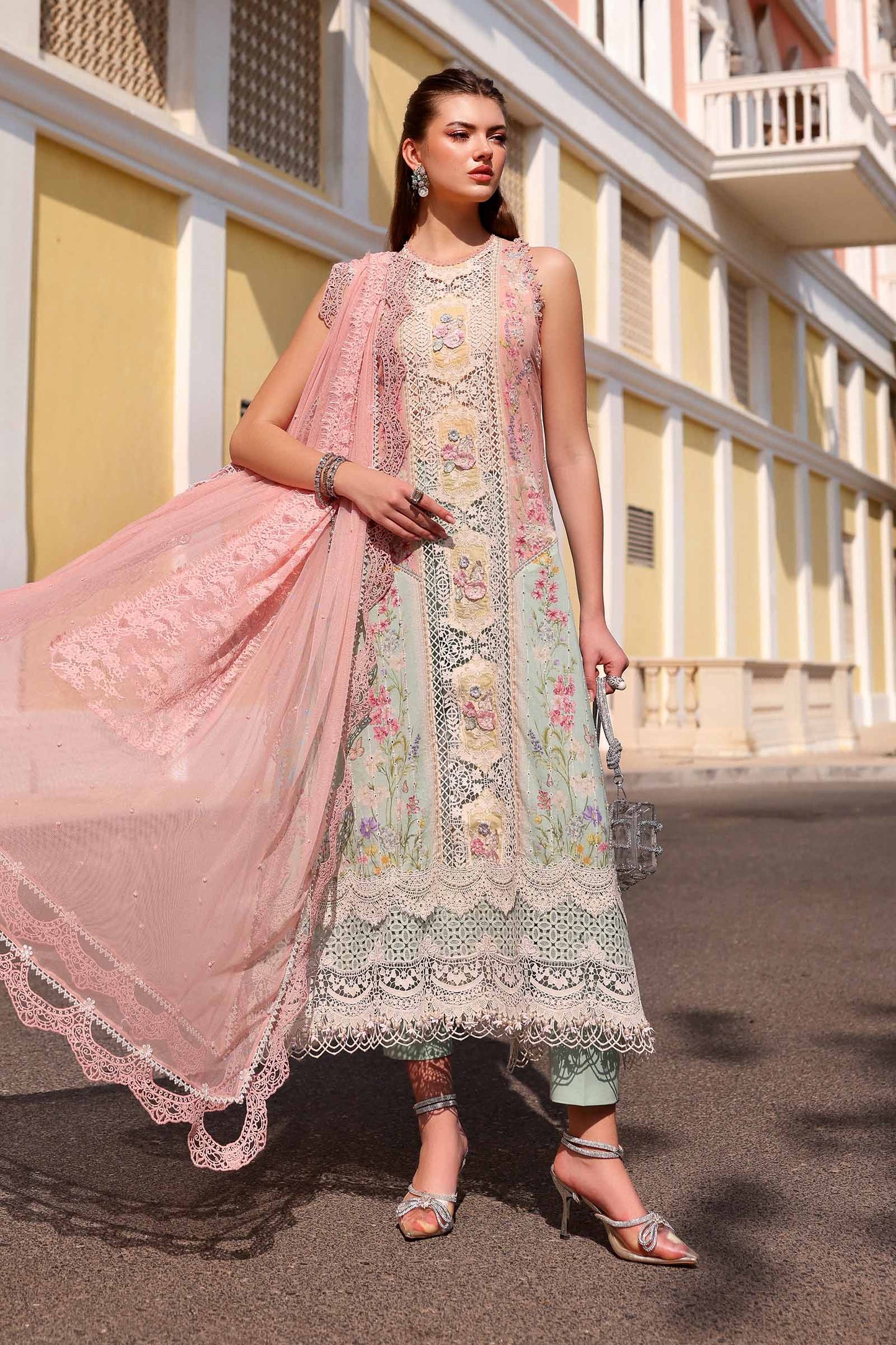 Maria B luxury Lawn 2026=06a Aangan | the Essence of Lawn & Chiffon
