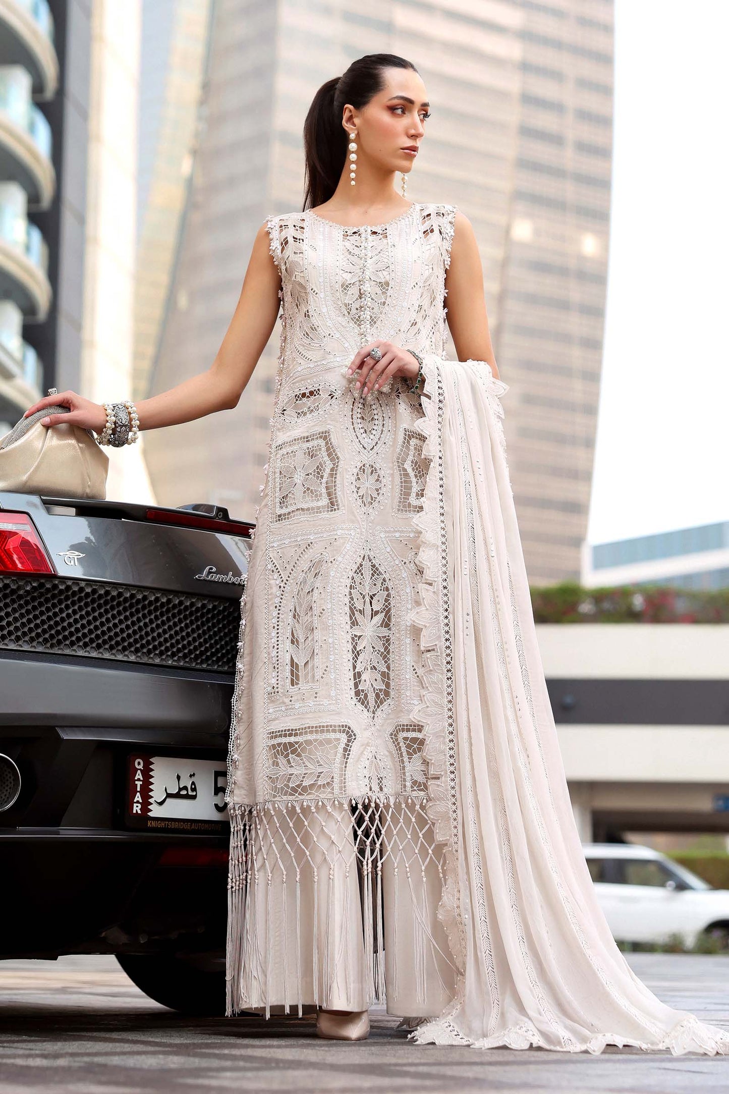 Maria B luxury Lawn 2026=08a Aangan | the Essence of Lawn & Chiffon