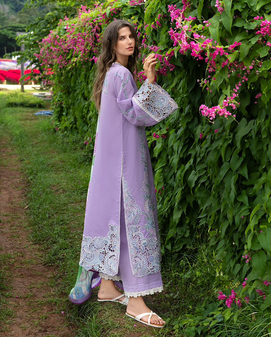 Secret Garden Hemline Lawn by Mushq 2026| Dewdrop Dance Aangan | the Essence of Lawn & Chiffon