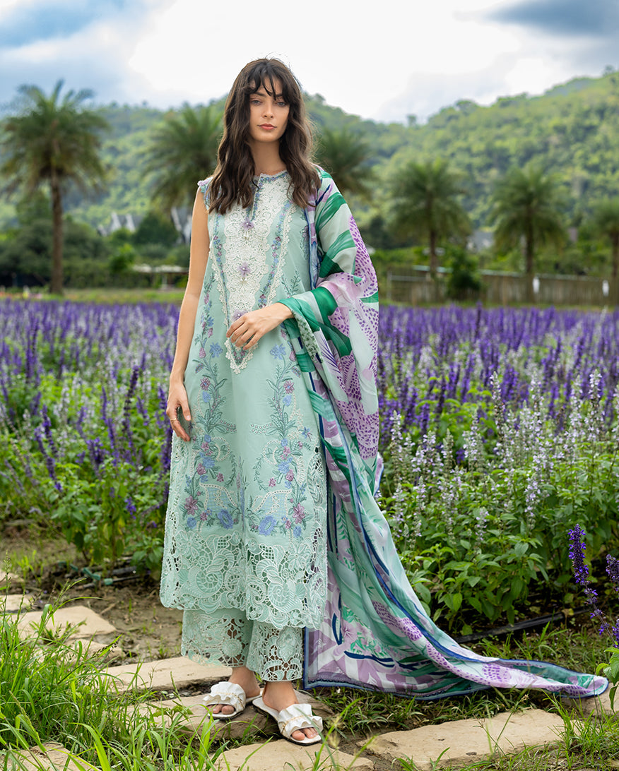 Secret Garden Hemline Lawn by Mushq 2026| Hummingbird Haven Aangan | the Essence of Lawn & Chiffon