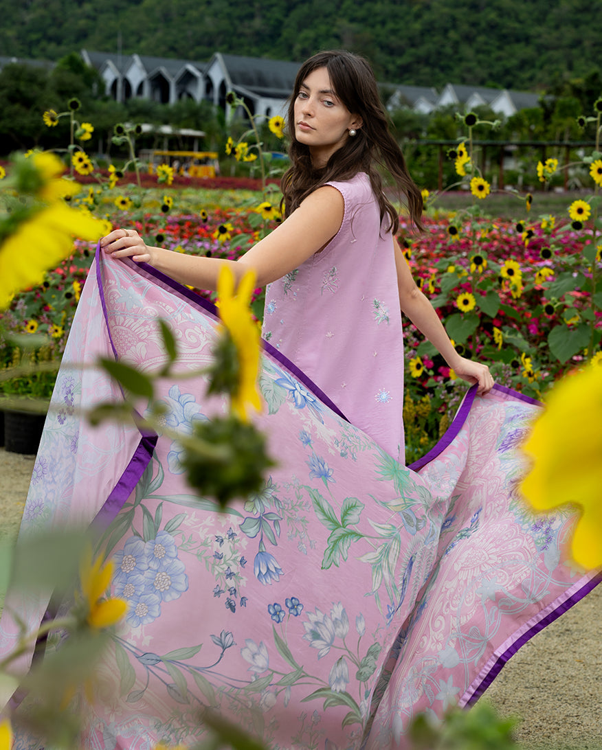 Secret Garden Hemline Lawn by Mushq 2026| Peony Glow Aangan | the Essence of Lawn & Chiffon