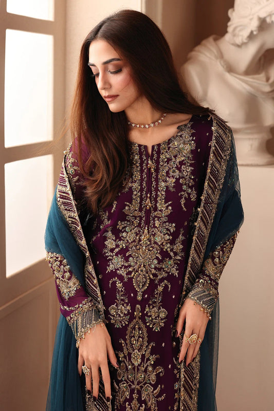 Charizma Dastan-e-Jashan Vol 1 2026 Design 01 - embroidered chiffon dupatta detail