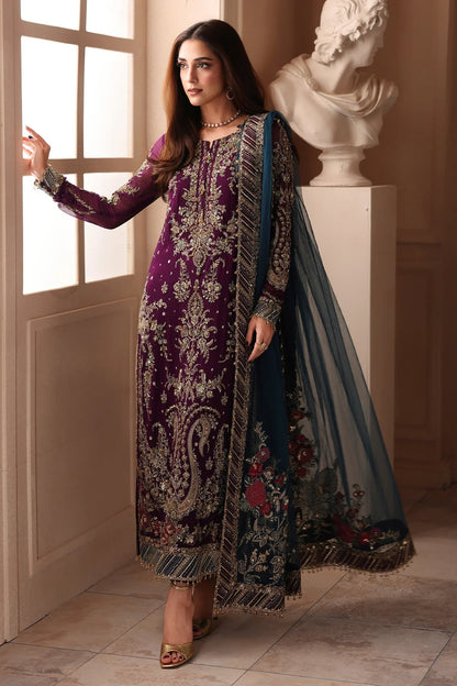 Charizma Dastan-e-Jashan Vol 1 2026 Design 01 - raw silk trouser and back view