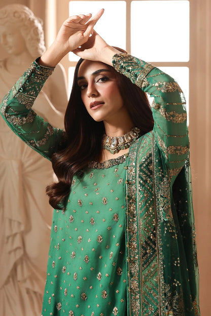 Charizma Dastan-e-Jashan Vol 1 2026 Design 03 - embroidered chiffon dupatta detail