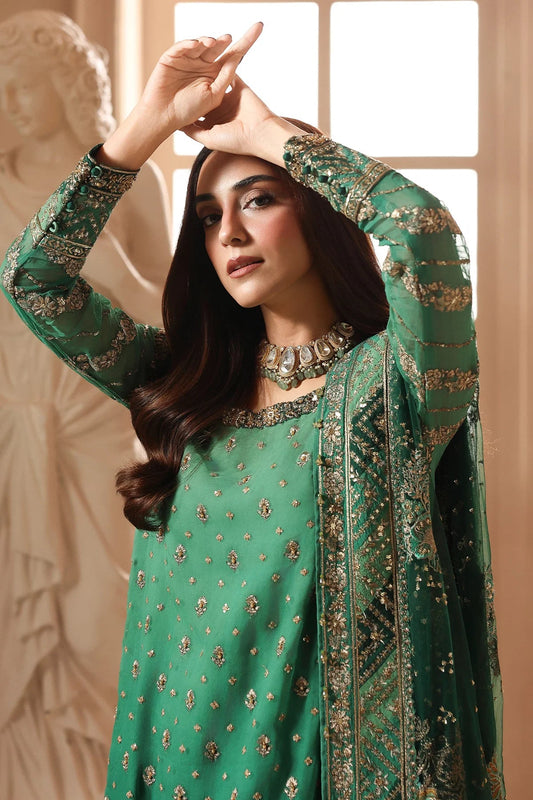 Charizma Dastan-e-Jashan Vol 1 2026 Design 03 - embroidered chiffon dupatta detail