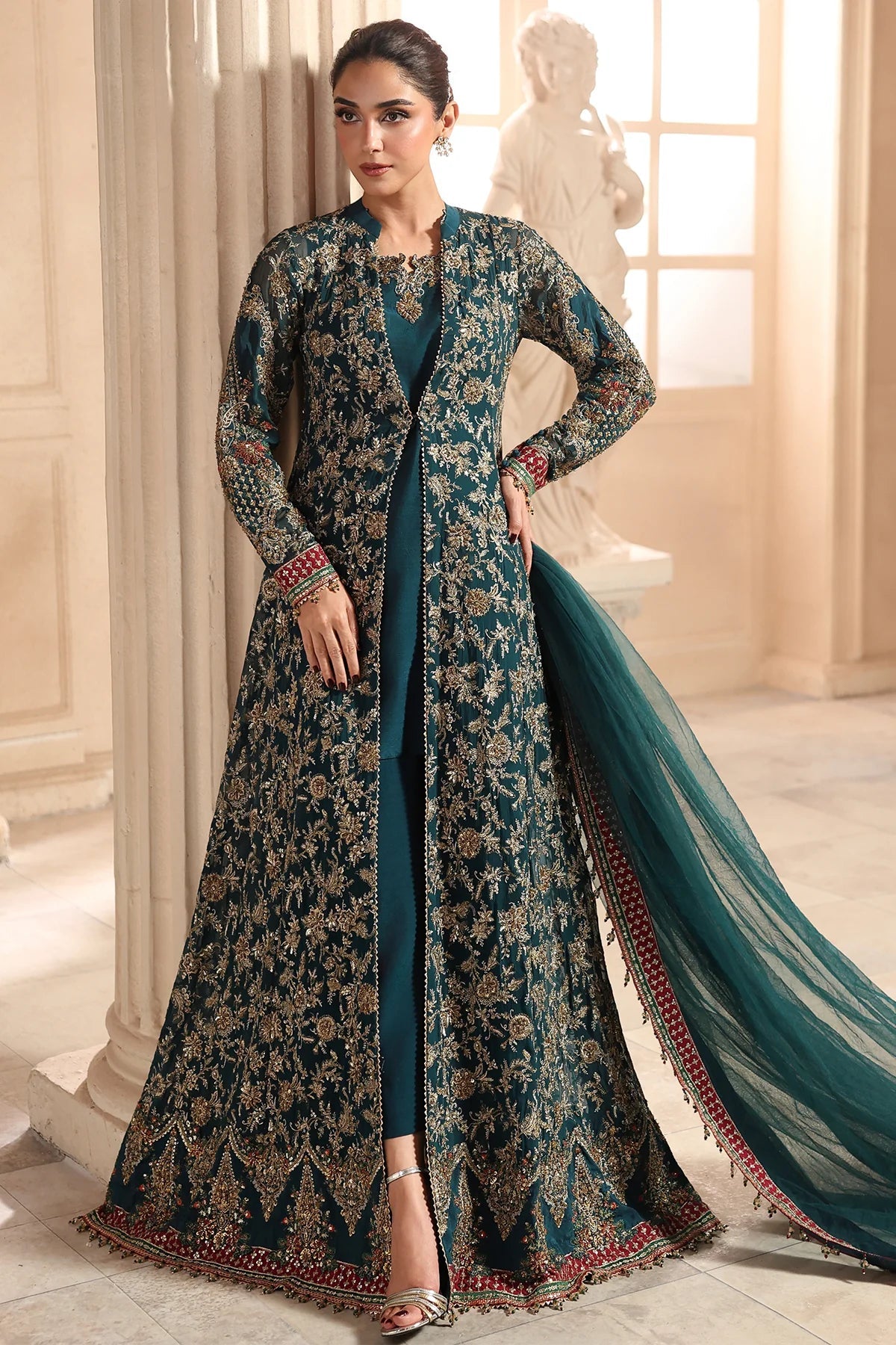 Charizma Dastan-e-Jashan Vol 1 2026 Design 05 - unstitched embroidered chiffon suit front view