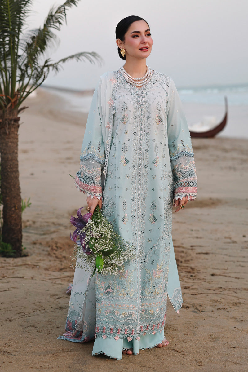 Qalamkar Sahil Luxury Lawn '26=SA-05 AYRA Aangan.the essence of lawn & chiffon