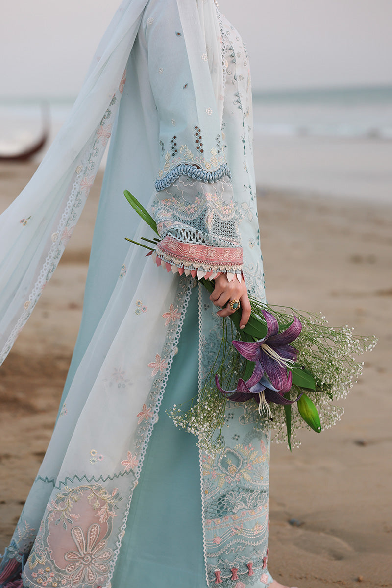 Qalamkar Sahil Luxury Lawn '26=SA-05 AYRA Aangan.the essence of lawn & chiffon