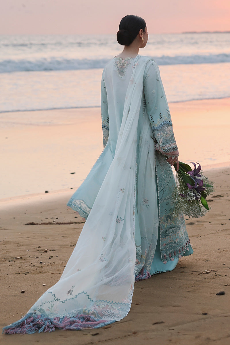 Qalamkar Sahil Luxury Lawn '26=SA-05 AYRA Aangan.the essence of lawn & chiffon