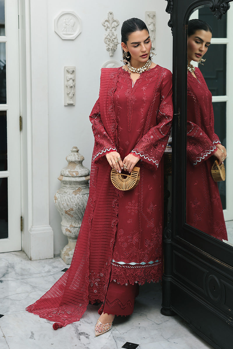 Qalamkar Qline Lawn Drop 1 =QISTAH Aangan the essence of lawn & chiffon
