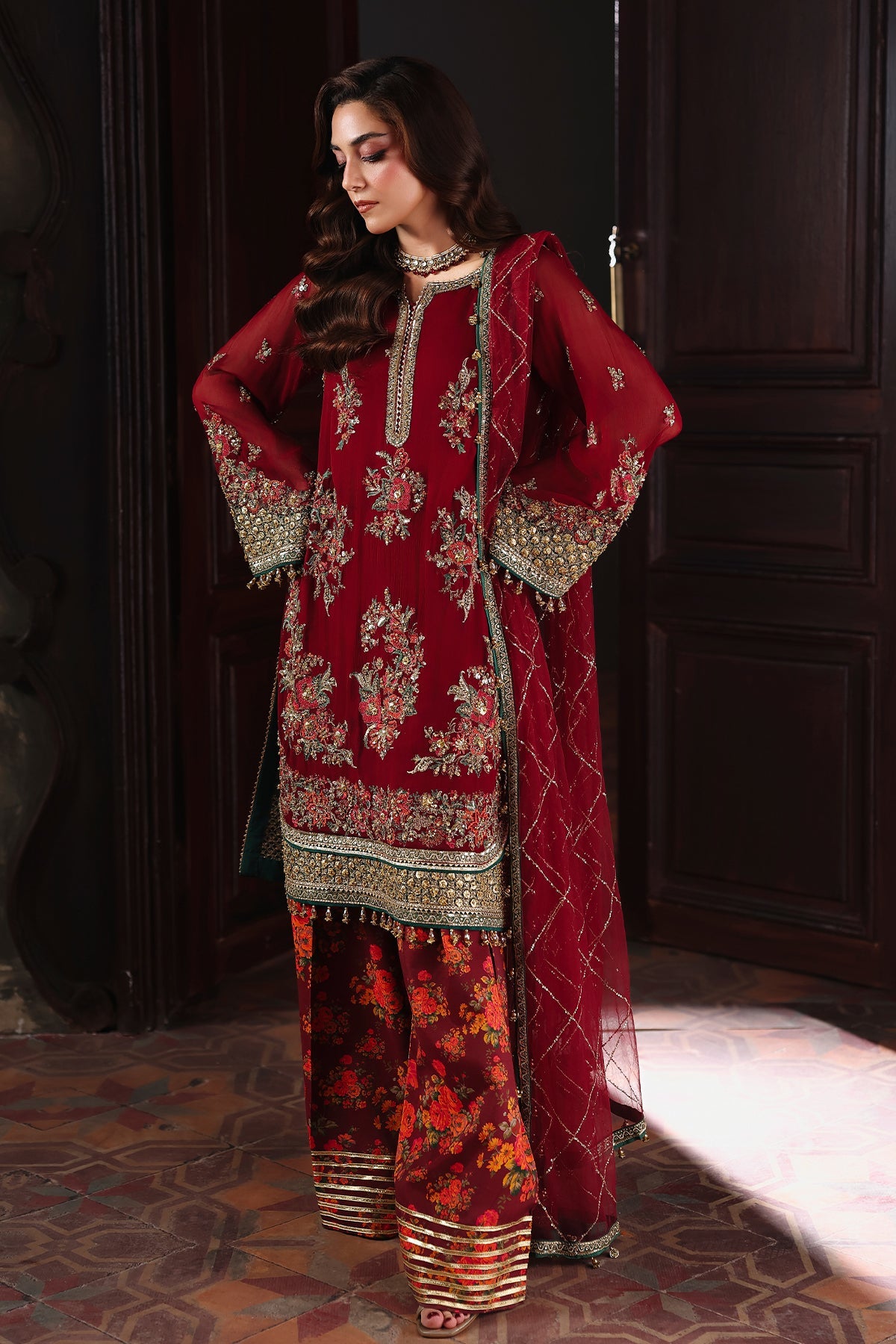 Explore Charizma’s Dastaan-e-Jashn Vol 2 – Elegant Pakistani formal wear featuring adda work, chiffon fabric, and luxury detailing. Ideal for Eid, weddings, and parties.
