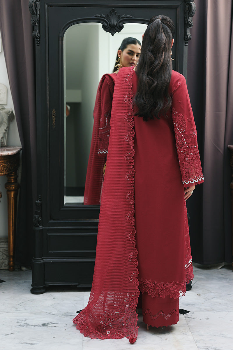 Qalamkar Qline Lawn Drop 1 =QISTAH Aangan the essence of lawn & chiffon