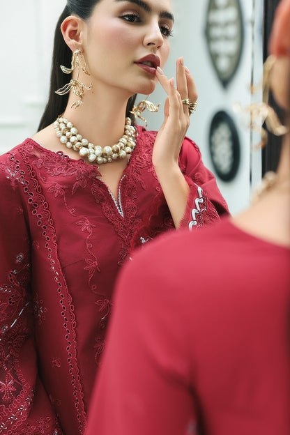 Qalamkar Qline Lawn Drop 1 =QISTAH Aangan the essence of lawn & chiffon