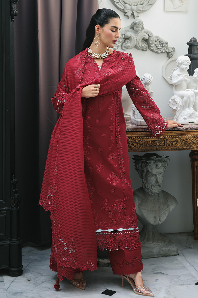 Qalamkar Qline Lawn Drop 1 =QISTAH Aangan the essence of lawn & chiffon