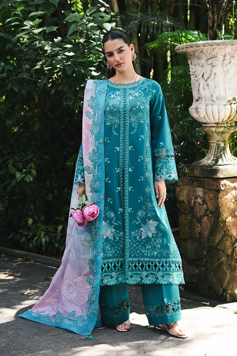 Qalamkar Qline Lawn Drop 1 =SAPPHIRE Aangan the essence of lawn & chiffon