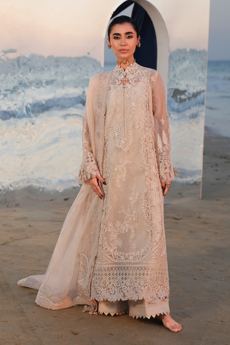 Qalamkar Sahil Luxury Lawn '26SA-15 NEHAN Aangan.the essence of lawn & chiffon