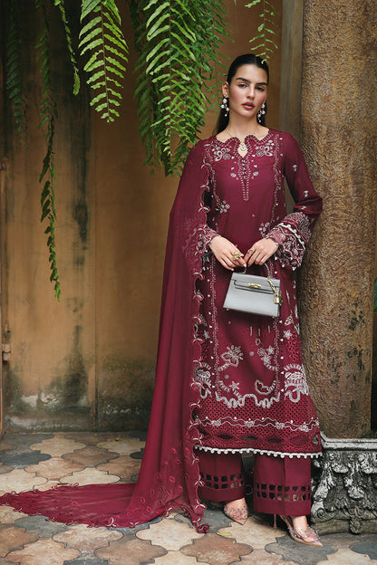 Qalamkar Qline Lawn Drop 1 =GARNET Aangan the essence of lawn & chiffon