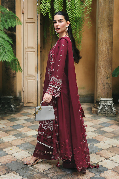 Qalamkar Qline Lawn Drop 1 =GARNET Aangan the essence of lawn & chiffon