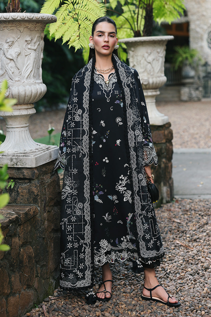 Qalamkar Qline Lawn Drop 1 =OBSIDIAN Aangan the essence of lawn & chiffon