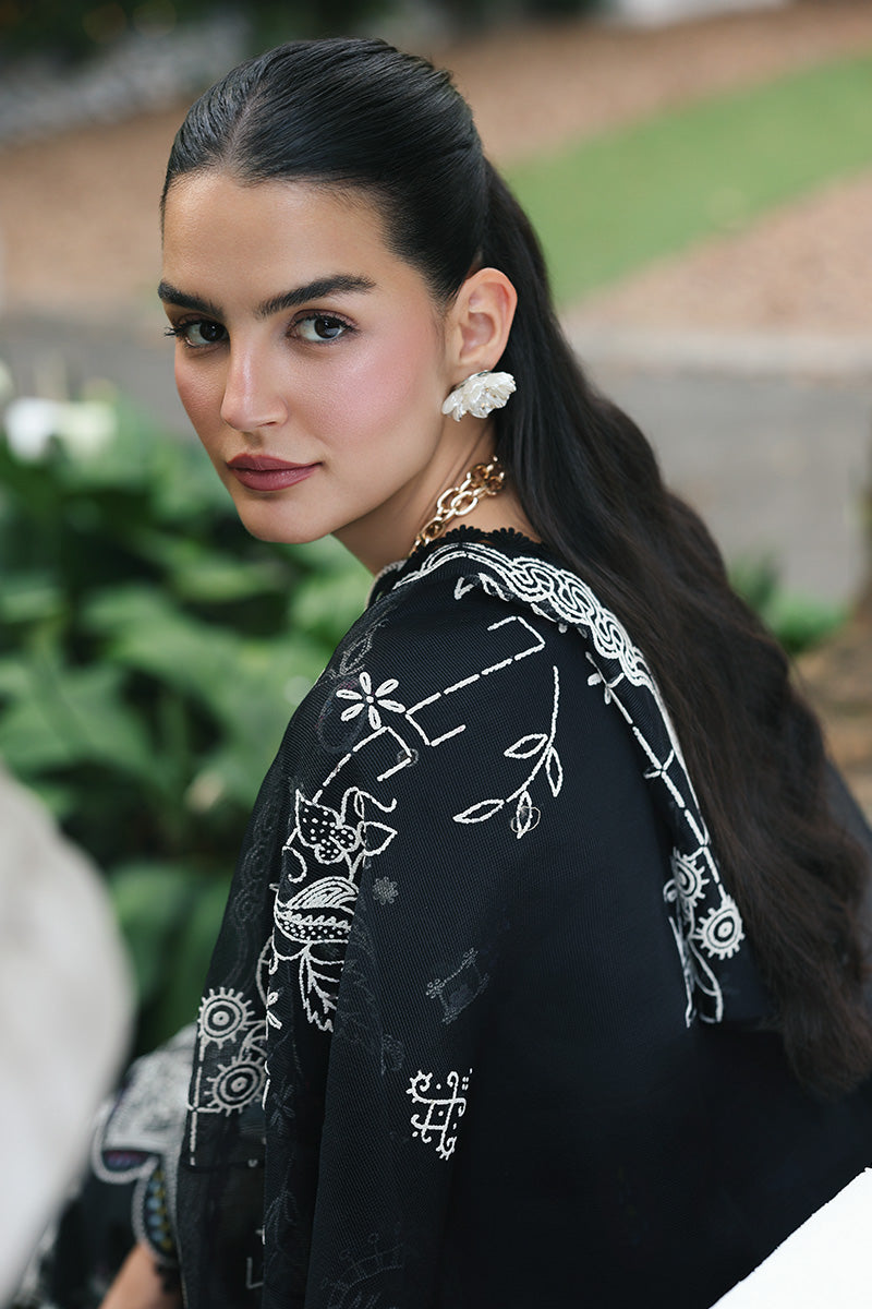 Qalamkar Qline Lawn Drop 1 =OBSIDIAN Aangan the essence of lawn & chiffon