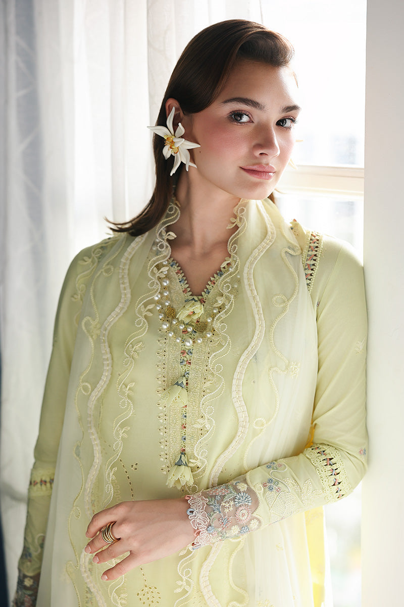 Qalamkar Qline Lawn Drop 1 =MOONSTONE Aangan the essence of lawn & chiffon