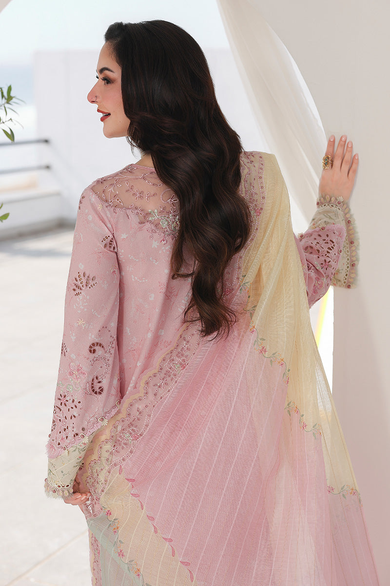 Qalamkar Sahil Luxury Lawn '26=SA-09 HANIYA Aangan.the essence of lawn & chiffon