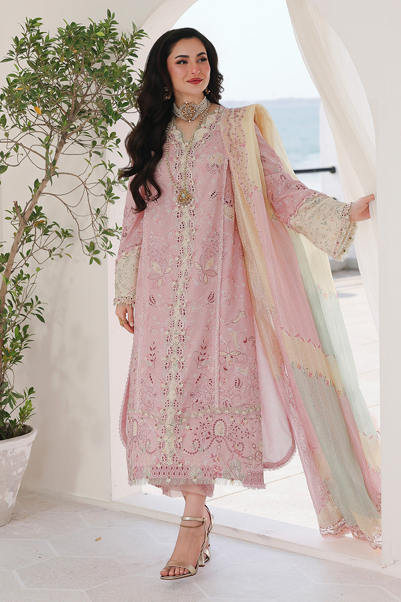 Qalamkar Sahil Luxury Lawn '26=SA-09 HANIYA Aangan.the essence of lawn & chiffon