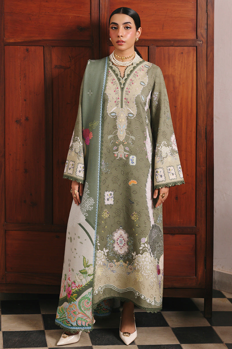 	Qalamqar QLine unstitched suit in authentic ethnic wear
