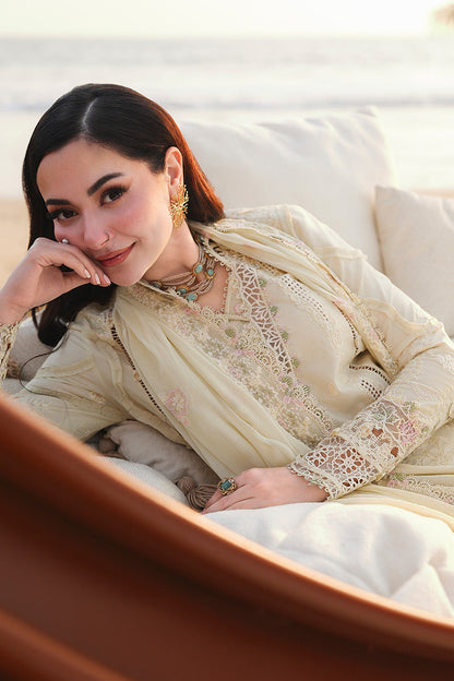 Qalamkar Sahil Luxury Lawn '26-SA-03 SAFA |AANGAN|Shop Pakistani lawn suits online