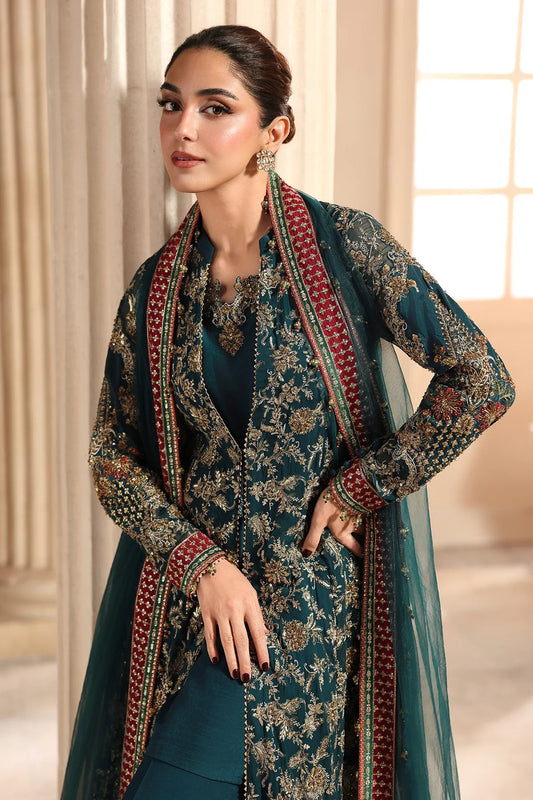 Charizma Dastan-e-Jashan Vol 1 2026 Design 05 - embroidered chiffon dupatta detail