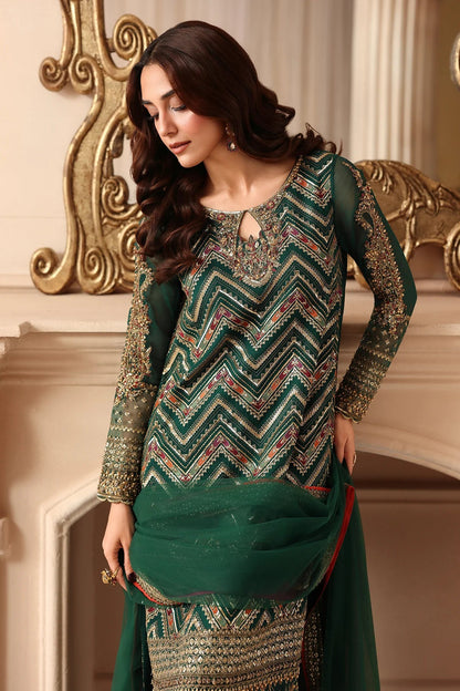 Charizma Dastan-e-Jashan Vol 1 2026 Design 07 - embroidered chiffon dupatta detail