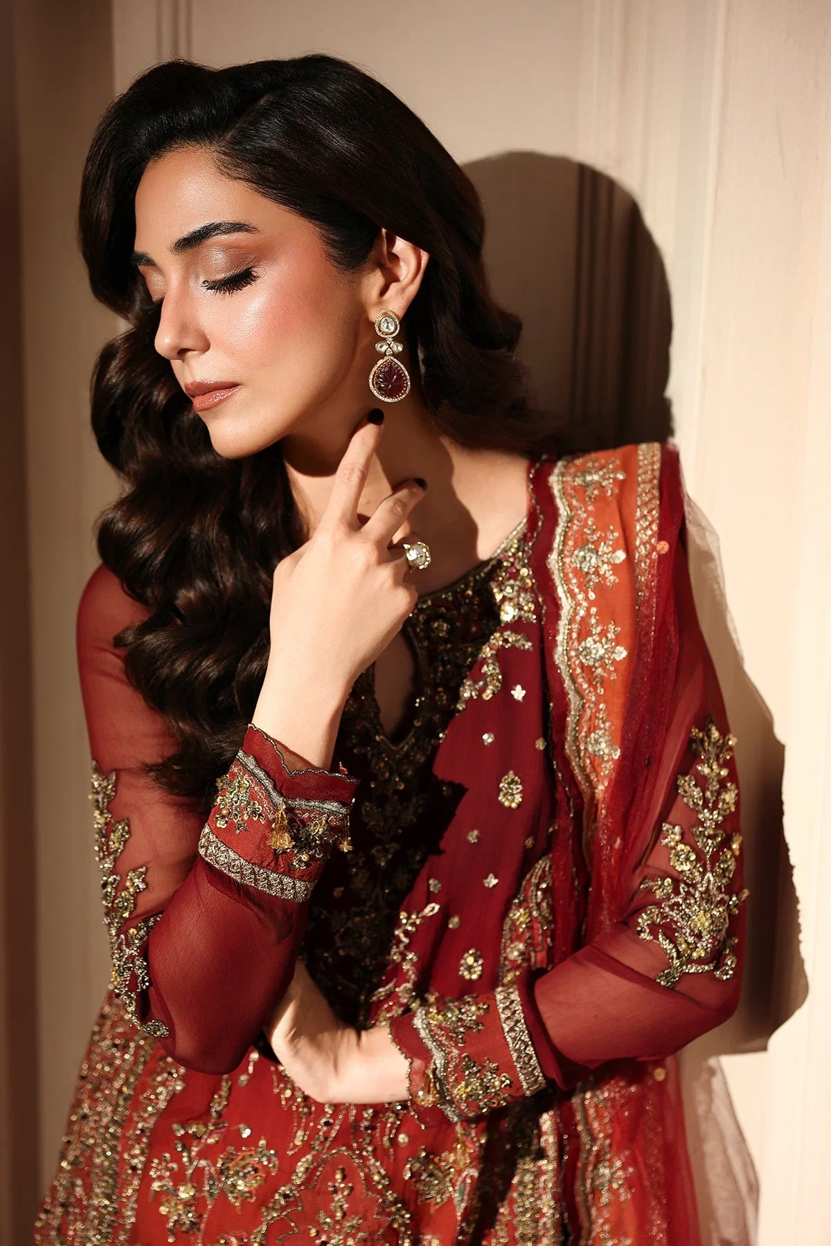 Charizma Dastan-e-Jashan Vol 1 2026 Design 08 - adda work embroidery close-up