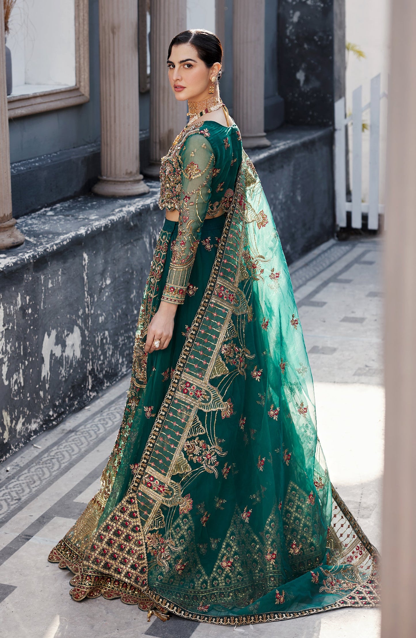 “Designer original Pakistani suit by Eman Adeel in organza”