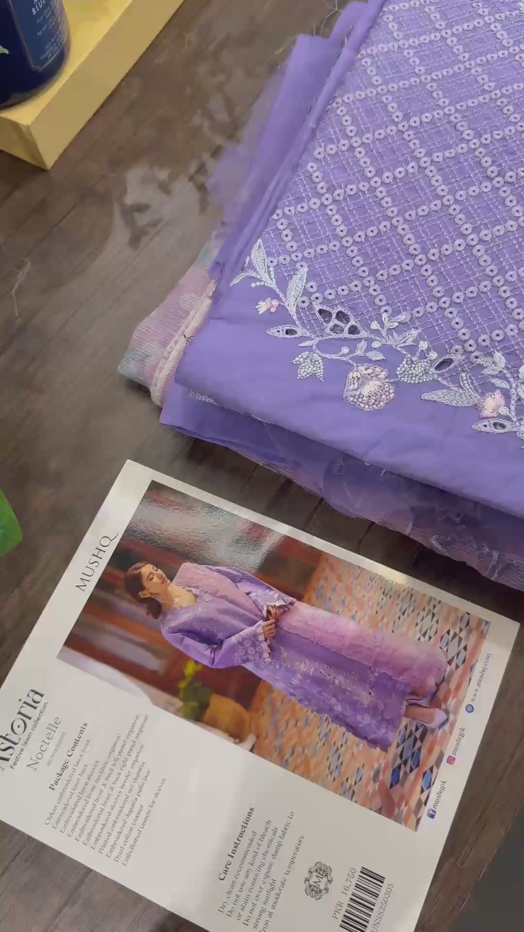 Mushq Astoria Festive Lawn '26-Noctelle Aangan the essence of lawn & chiffon