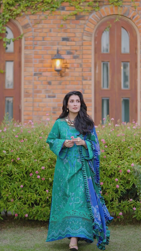 Mushq Amoi luxury lawn 2026=Blooming Romance Aangan | the Essence of Lawn & Chiffon